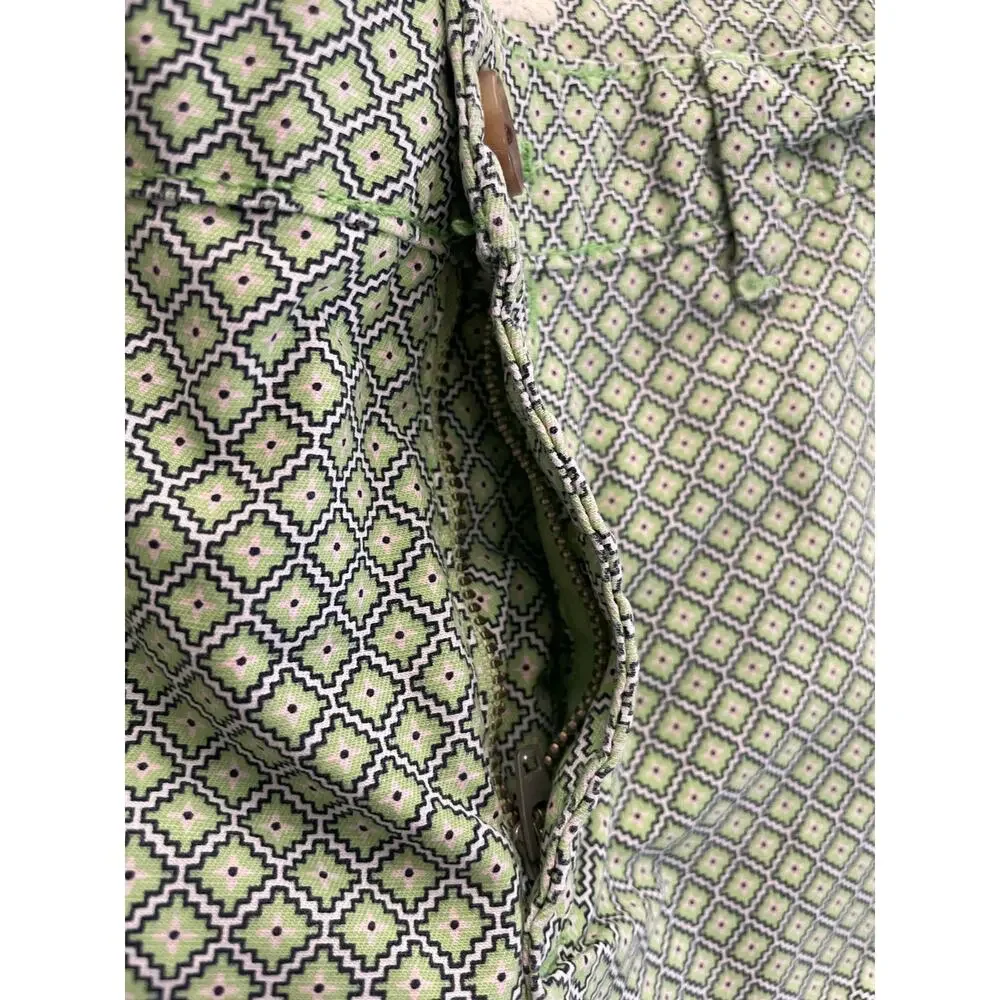 Gap Shorts Size 4R Green Summer Print Women Geometric Chino 100% Cotton Casual - Picture 5 of 9